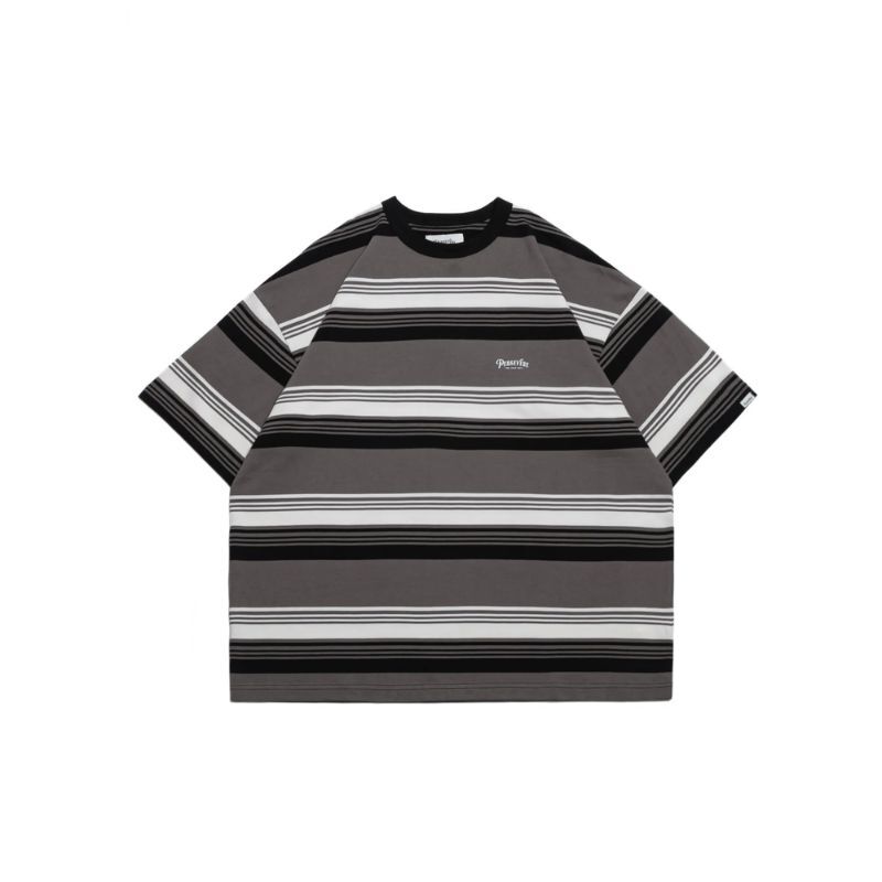 PERSEVERE SUMMER STRIPE T-SHIRT GREY / BLUE / WHITE FULL SIZE