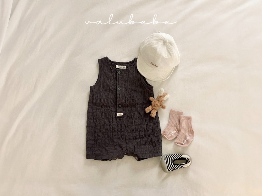 Valubebe  皺褶背心連身褲 / 2色