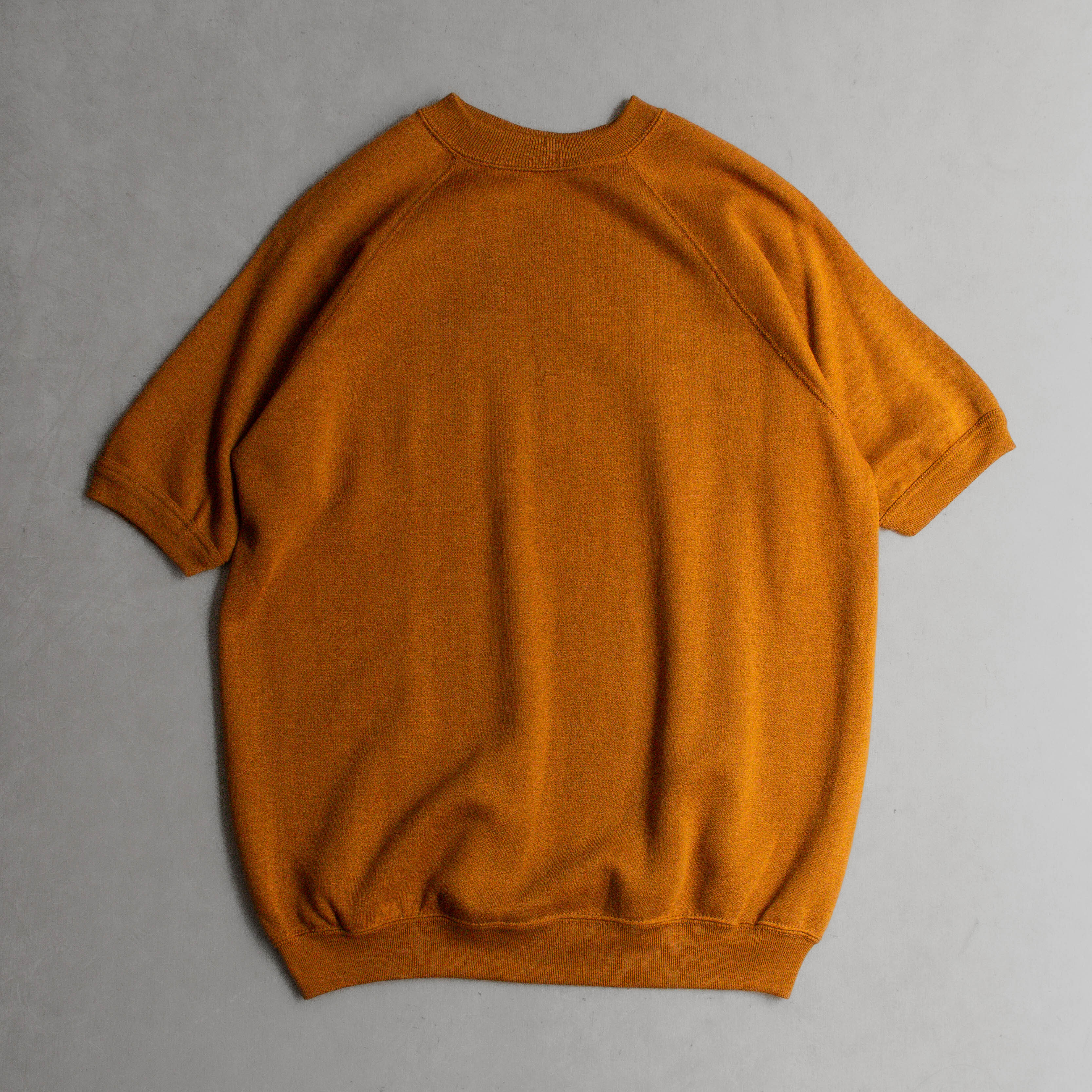 VINTAGE S/S SWEATSHIRT 美國 咖啡色 混紡 拉克蘭 短袖 大學T