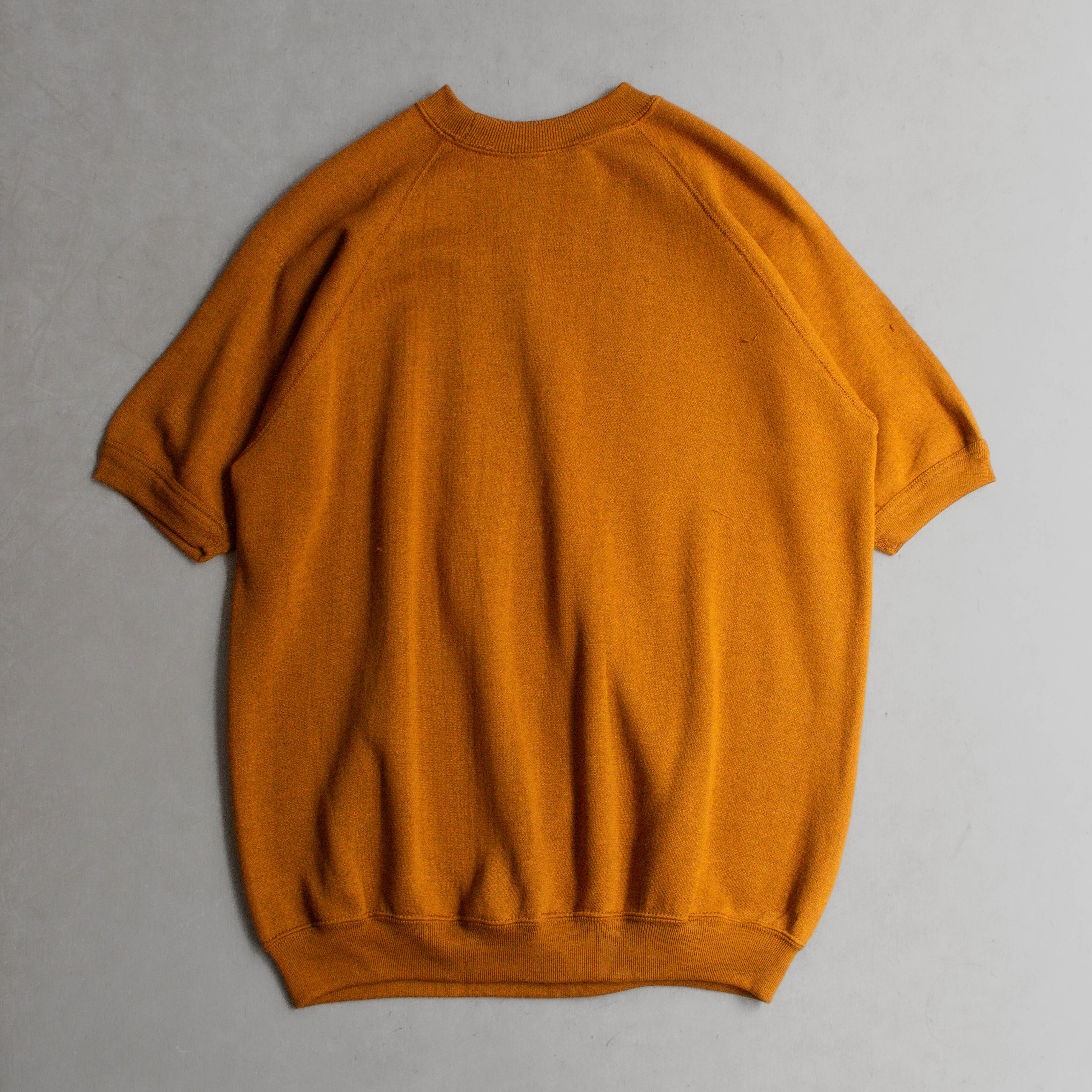 VINTAGE S/S SWEATSHIRT 美國 咖啡色 混紡 拉克蘭 短袖 大學T