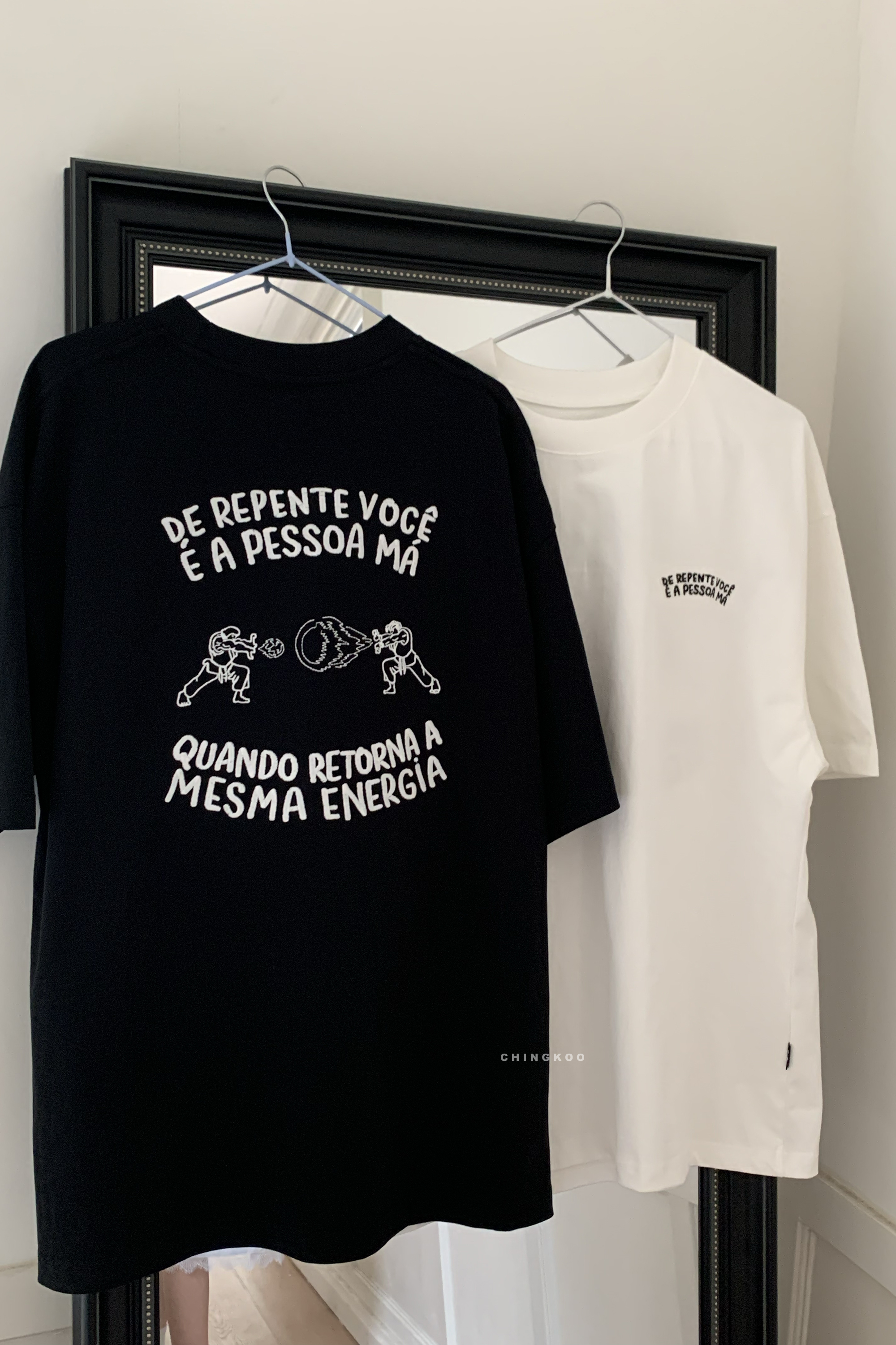 April｜快打旋風刺繡短t 2色