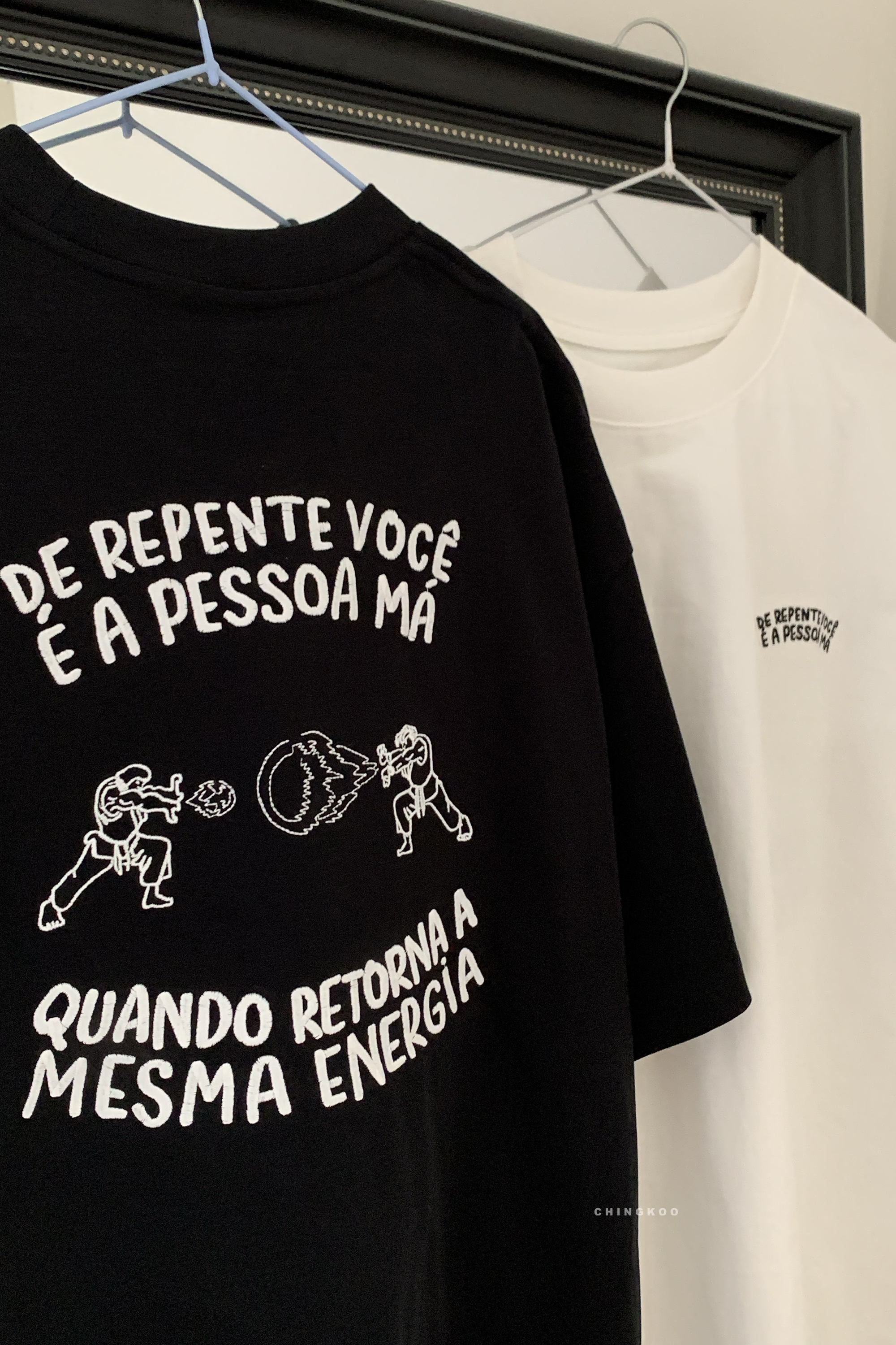 April｜快打旋風刺繡短t 2色