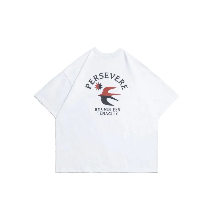 PERSEVERE RETRO SWALLOW GRAPHIC T-SHIRT BLACK / WHITE FULL SIZE