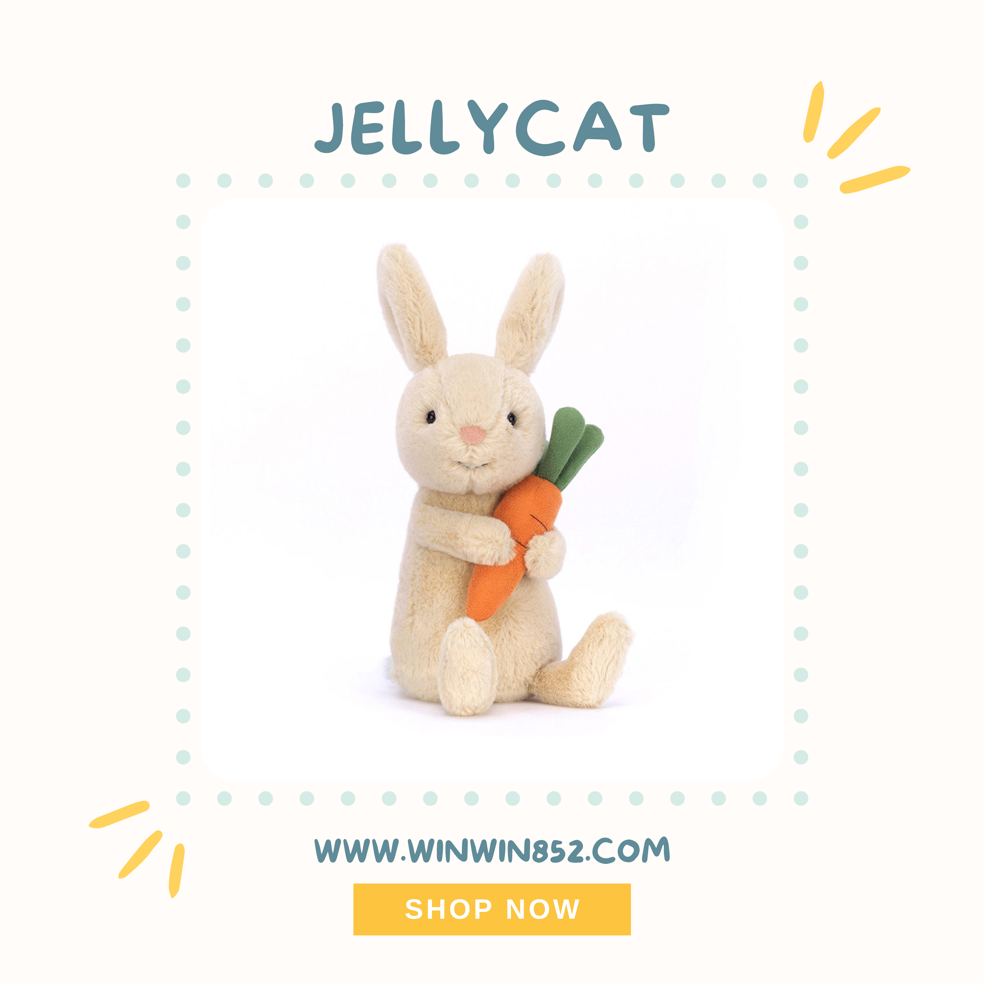 Jellycat Bonnie Bunny with Carrot