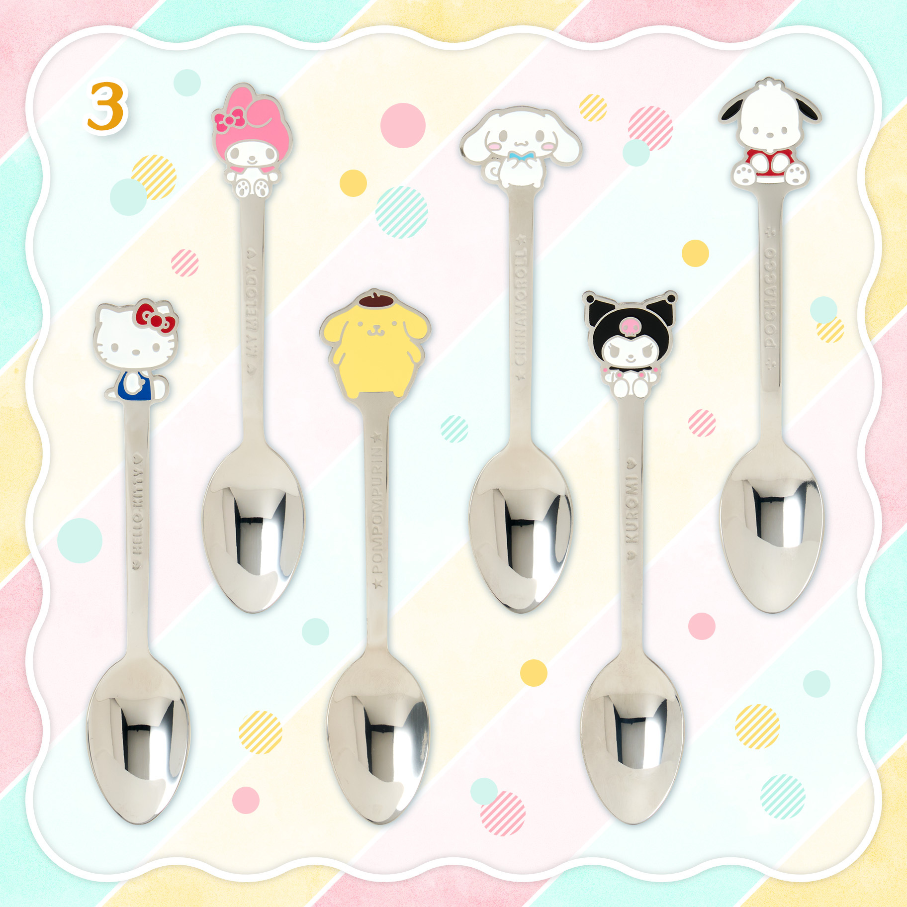 日本 Sanrio 夏日花花下午茶系列 - 不銹鋼匙羹