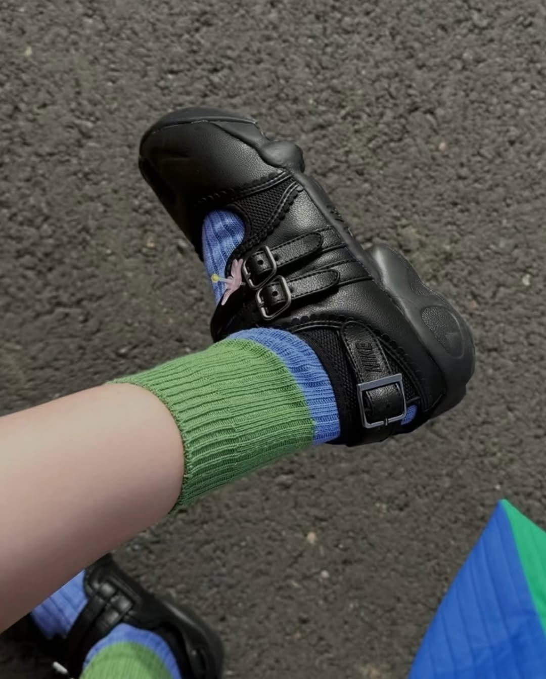 代購-Nike Air Rift BREATHE 皮革 瑪麗珍 忍者鞋 涼鞋 馬蹄鞋 分趾鞋 女款 全黑 IB8881-001