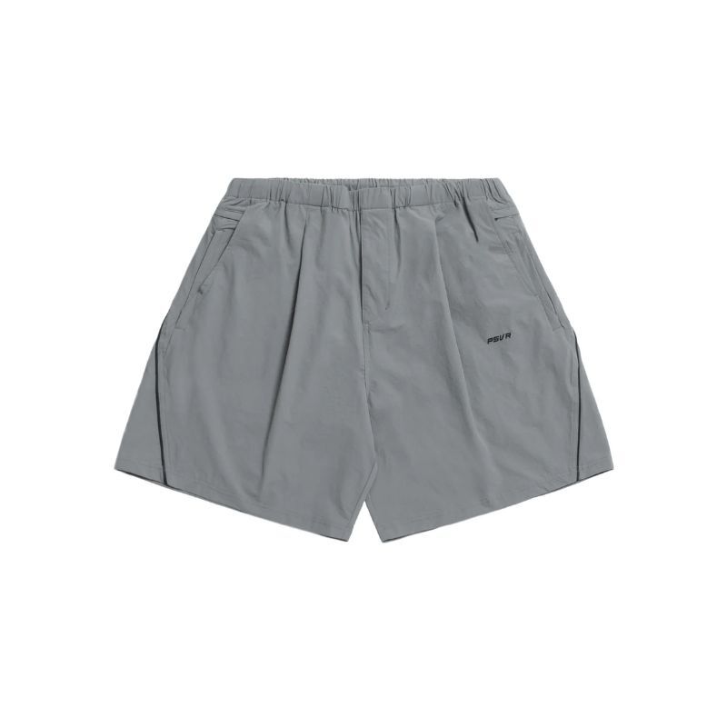 PERSEVERE MATTE NYLON WATER-REPELLENT SHORTS BLACK / GREY FULL SIZE