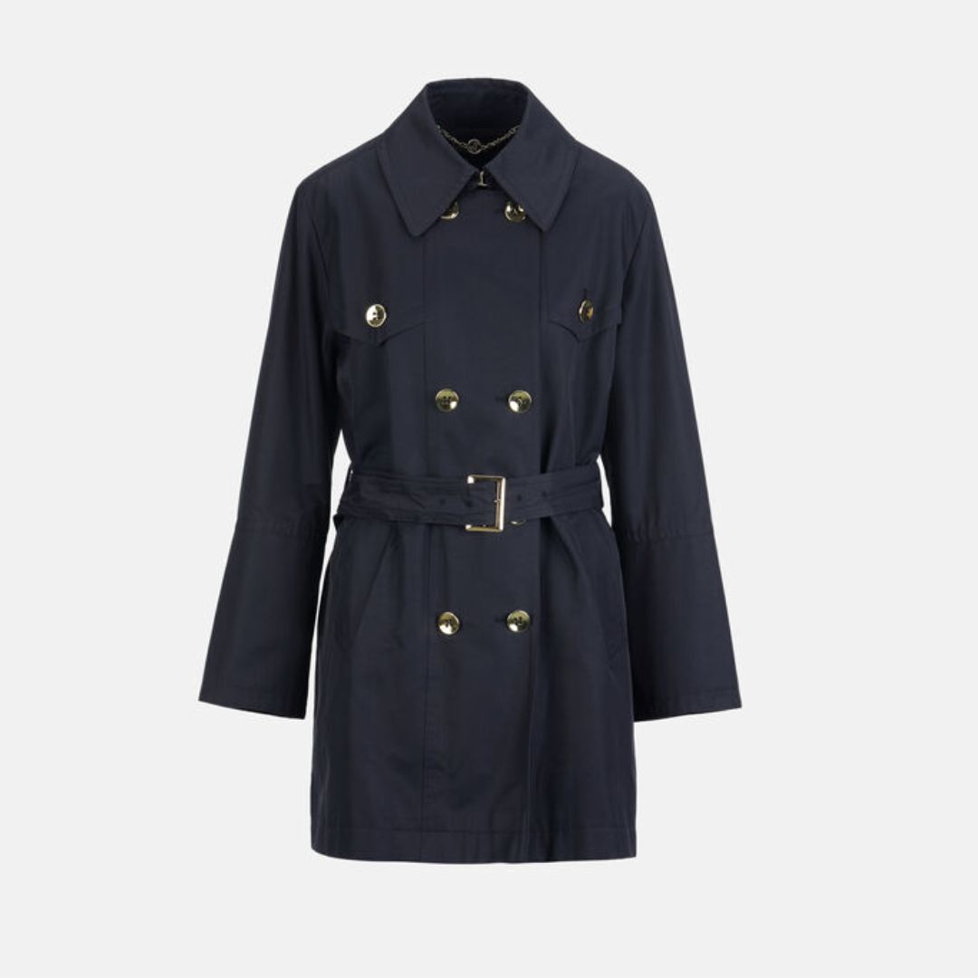 1LS1015-172 [LUISA SPAGNOLI] Vilalba Trench Coat Blue #543158 1235 (C-K11-E)