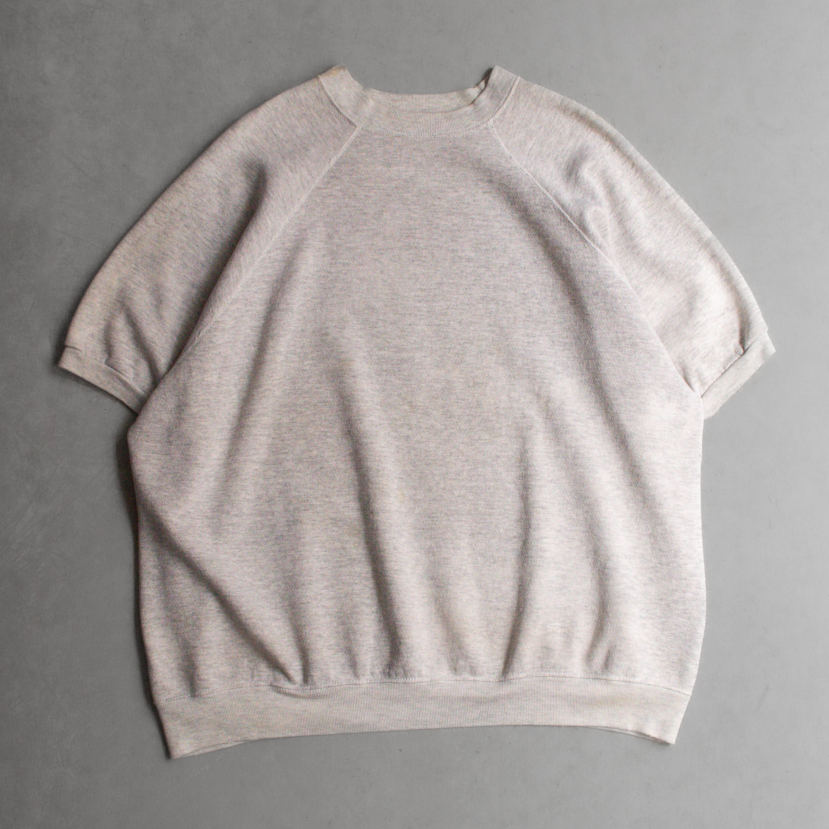 VINTAGE S/S SWEATSHIRT 美國 灰色 素面 拉克蘭 短袖 大學T