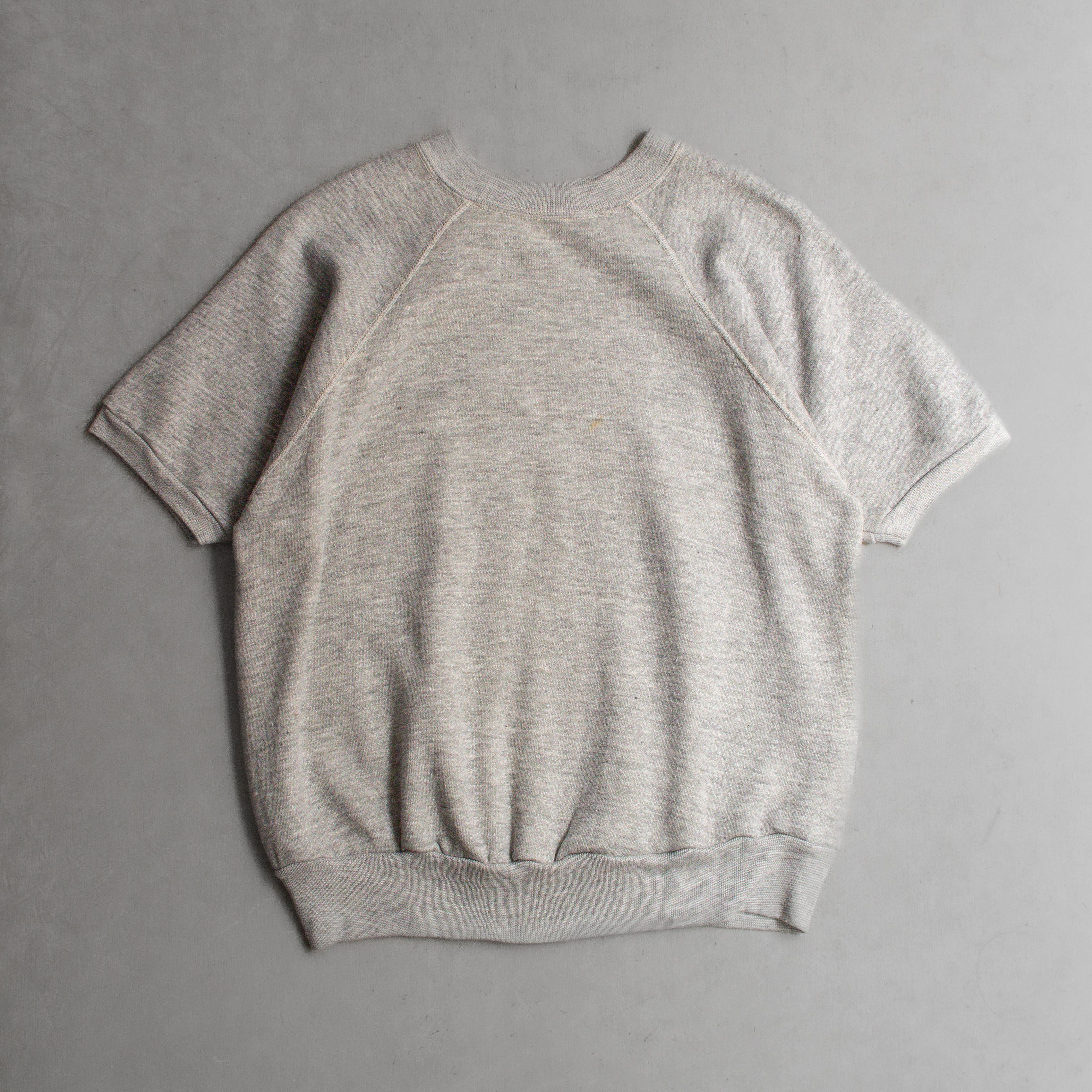 VINTAGE S/S SWEATSHIRT 美國製 灰色 混紡 拉克蘭 短袖 大學T