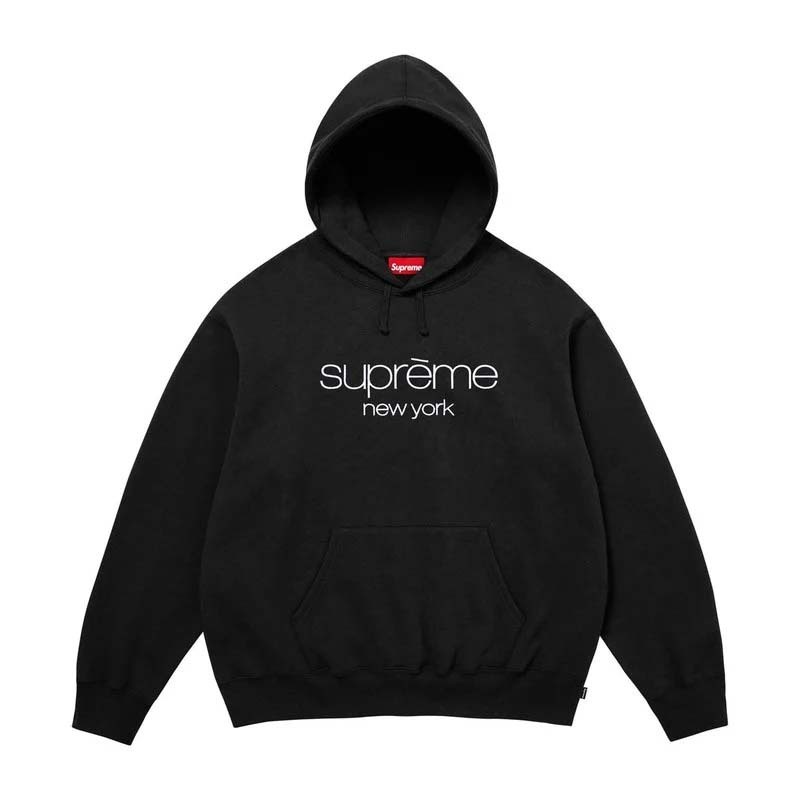 Supreme Classic Logo Hooded Sweatshirt 黑色 連帽上衣 帽T 長袖 SS26SW11-BK [台灣現貨]
