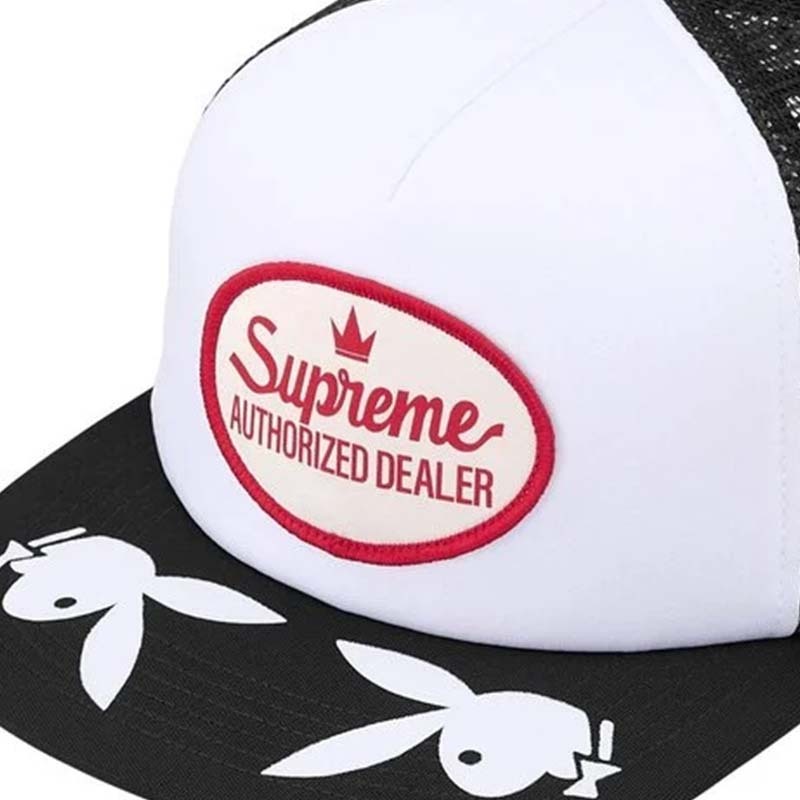 Supreme x Playboy Mesh Back 5-Panel 卡車帽帽子黑色SS26H95-B