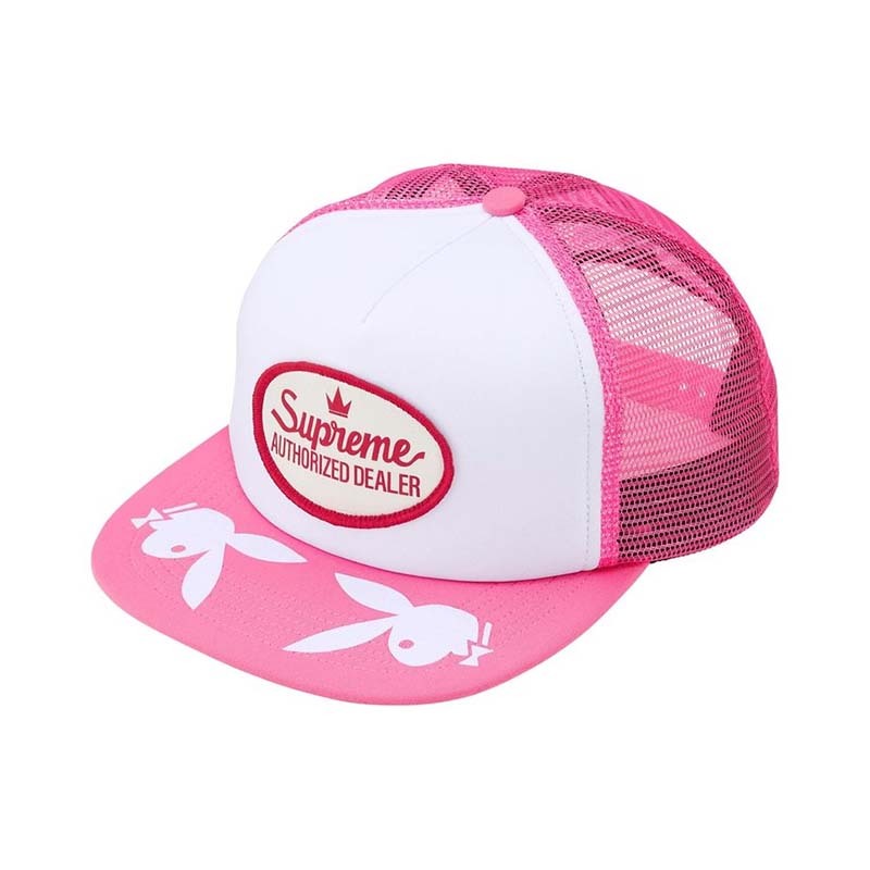 Supreme x Playboy Mesh Back 5-Panel 卡車帽 帽子 粉紅色 SS26H95-PK [台灣現貨]