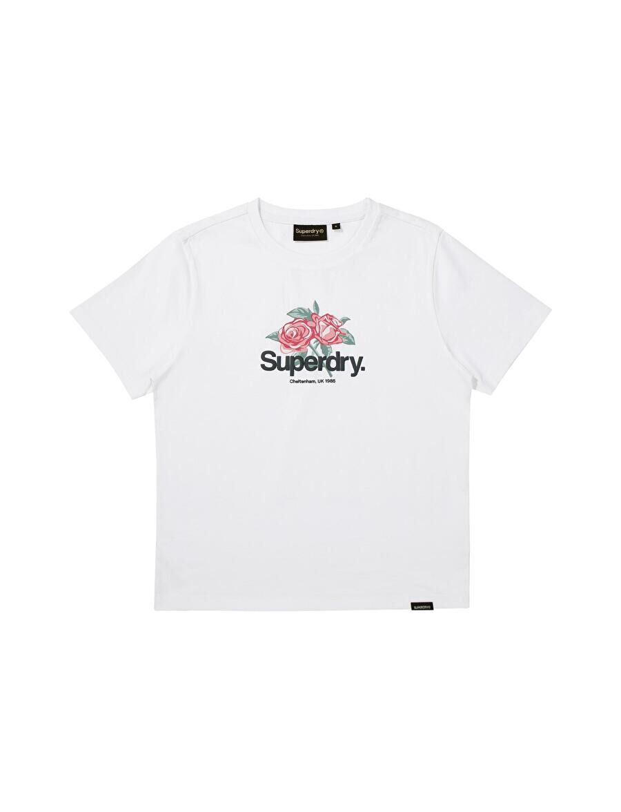 【直播】Superdry LX041021 女裝玫瑰圖案短袖上衣 (SDFISCP07)