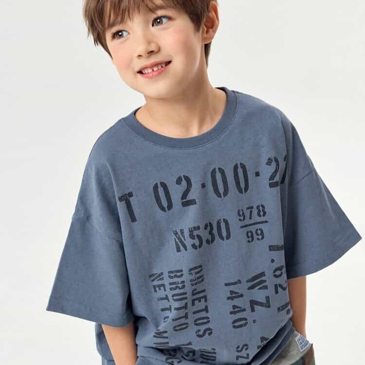 日本 90-160 KUDOZ.B復古字母上衣 2色