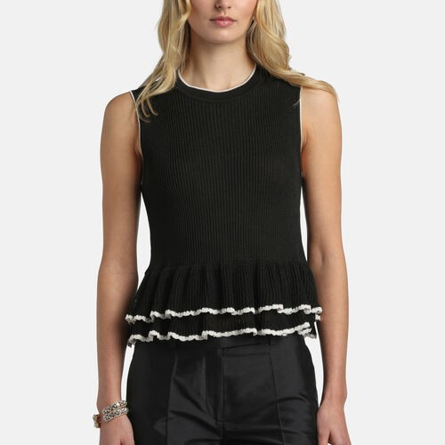 1LS1015-176 [LUISA SPAGNOLI] Five Knit Top Black #100393 0101 0203 (C-K11-E)
