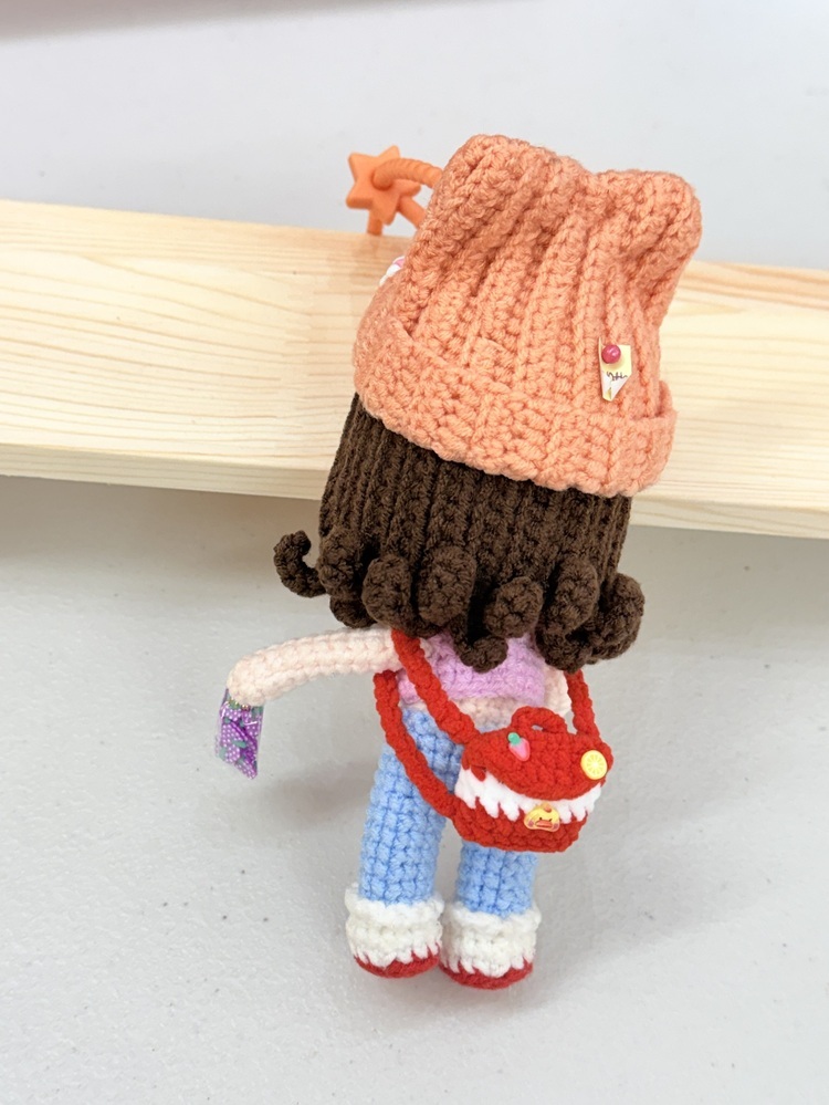 『橘帽』貓耳帽&南瓜醜娃吊飾-10號『約14-17cm』