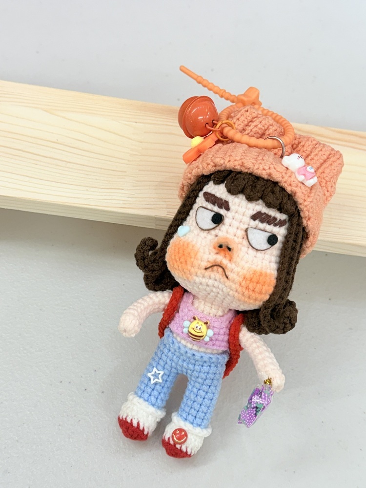 『橘帽』貓耳帽&南瓜醜娃吊飾-10號『約14-17cm』