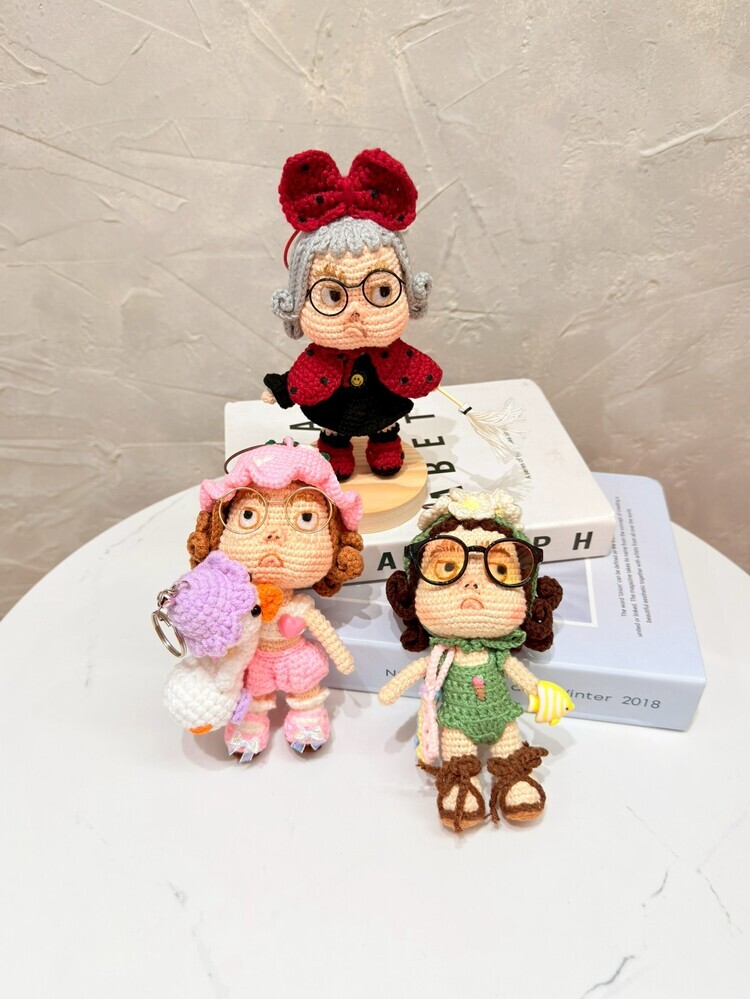 『粉色』各種變裝醜娃吊飾-20號『約14-16cm』