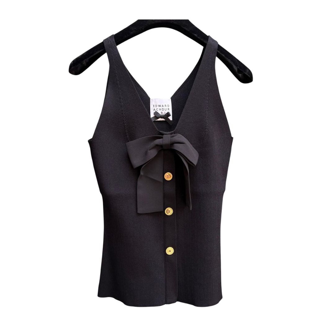 1EA0408-052 [EDWARD ACHOUR] Knit Top Black #061502/693 (EU)