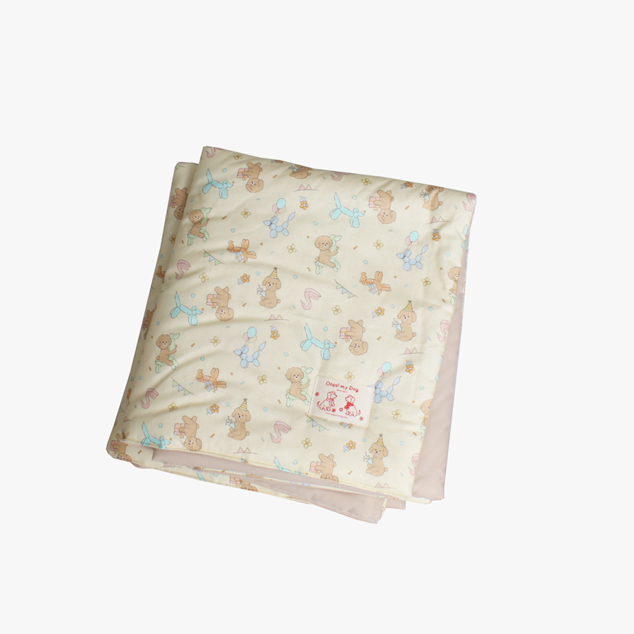 OOPS!｜ Baby Duvet 寶寶被 -小狗氣球派對 (白色/黃色）