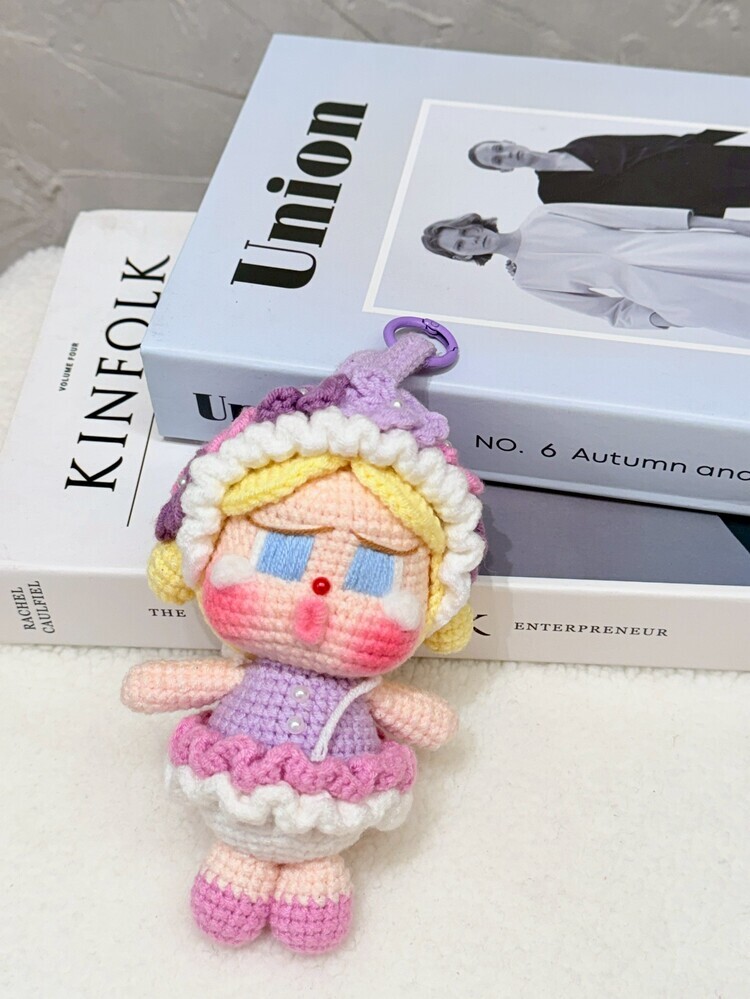 『紫色』高工藝花朵髮帶哭娃吊飾『約14-16cm』