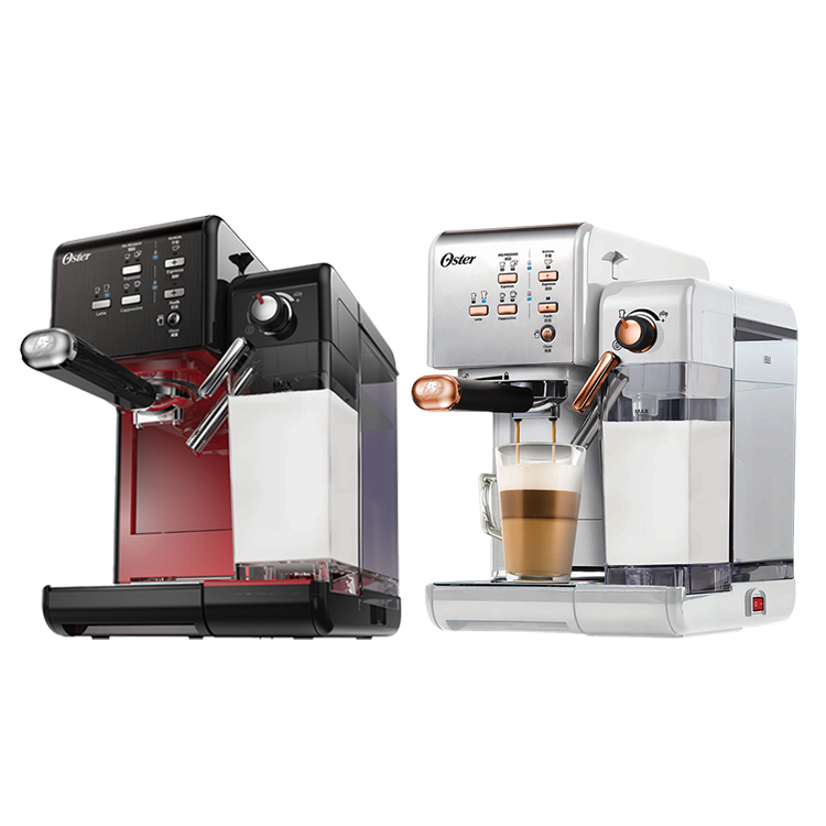 Oster 美國 5+隨享義式膠囊兩用咖啡機(搖滾黑/白玫瑰金)