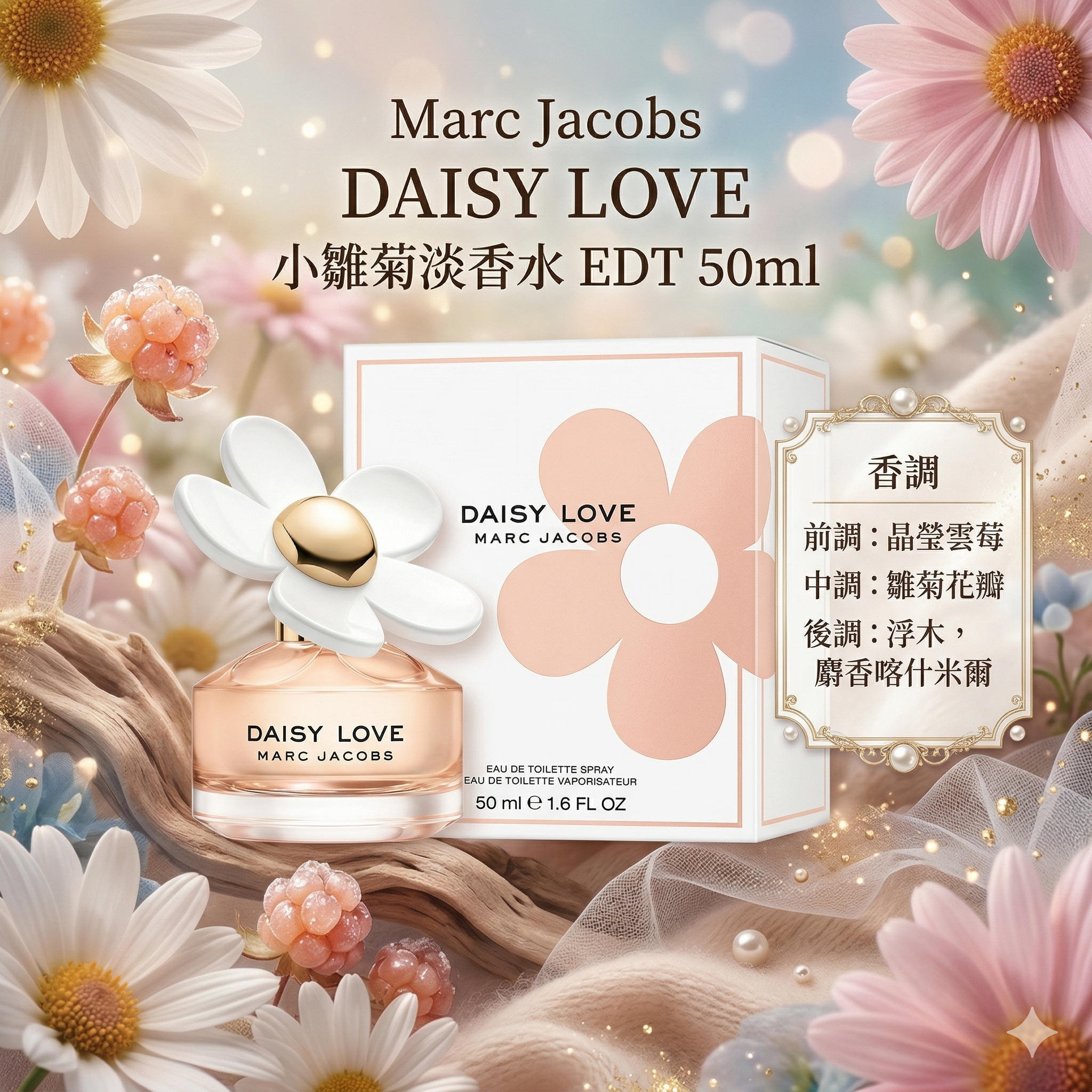 【團購】AC040902 Marc Jacobs Daisy Love 小雛菊淡香水 EDT 50ml