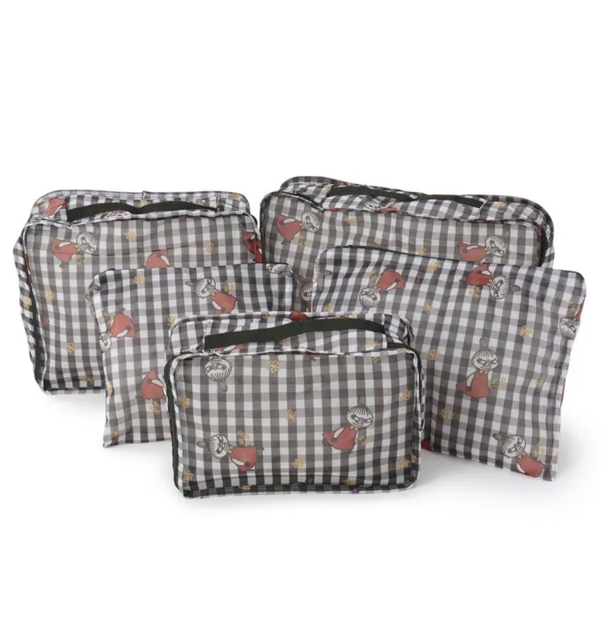 【連線大優惠】JP 阿美黑白格仔密集式衣物收納袋 5件裝 7034 TK260409