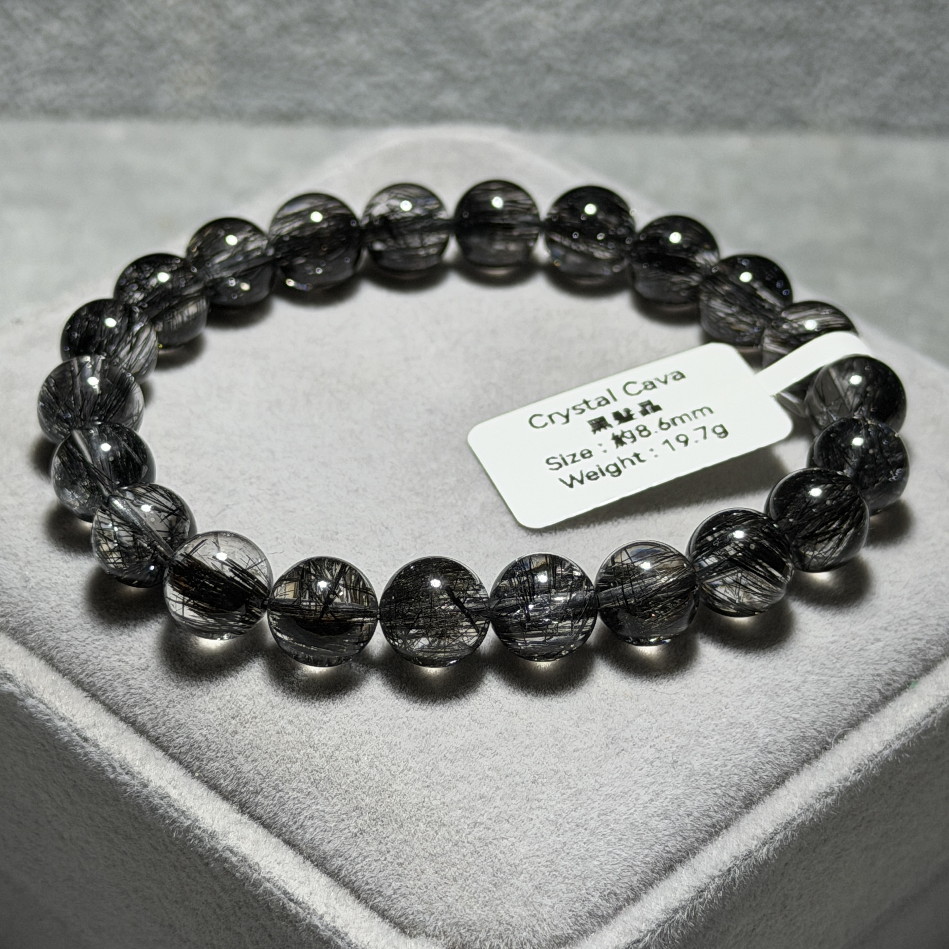 頂級黑髮晶 約8.6mm BQ1700