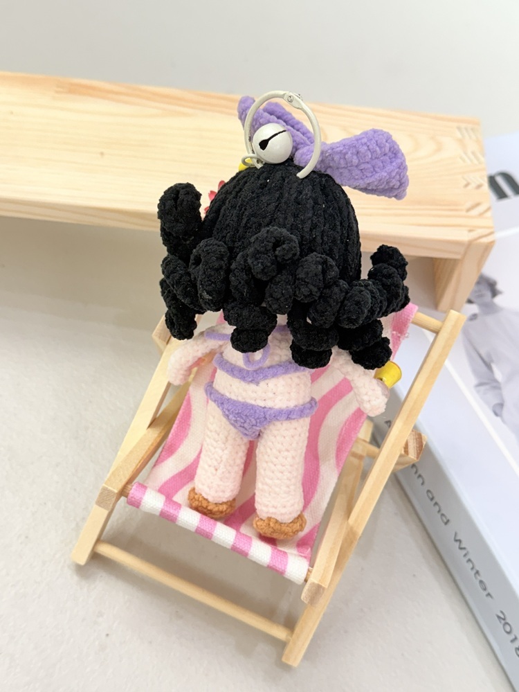 大蝴蝶結紫色比基尼醜娃吊飾-25號『約12-13cm』