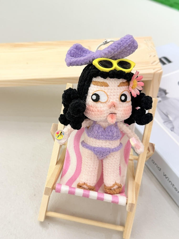 大蝴蝶結紫色比基尼醜娃吊飾-25號『約12-13cm』