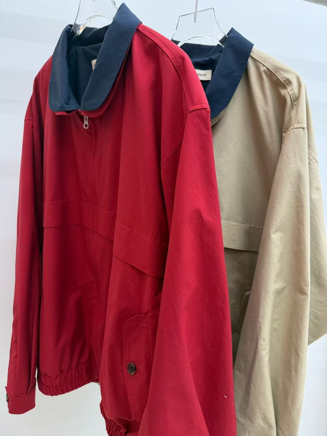 拼色企反領拉鍊外套 GARMENTS-073JK