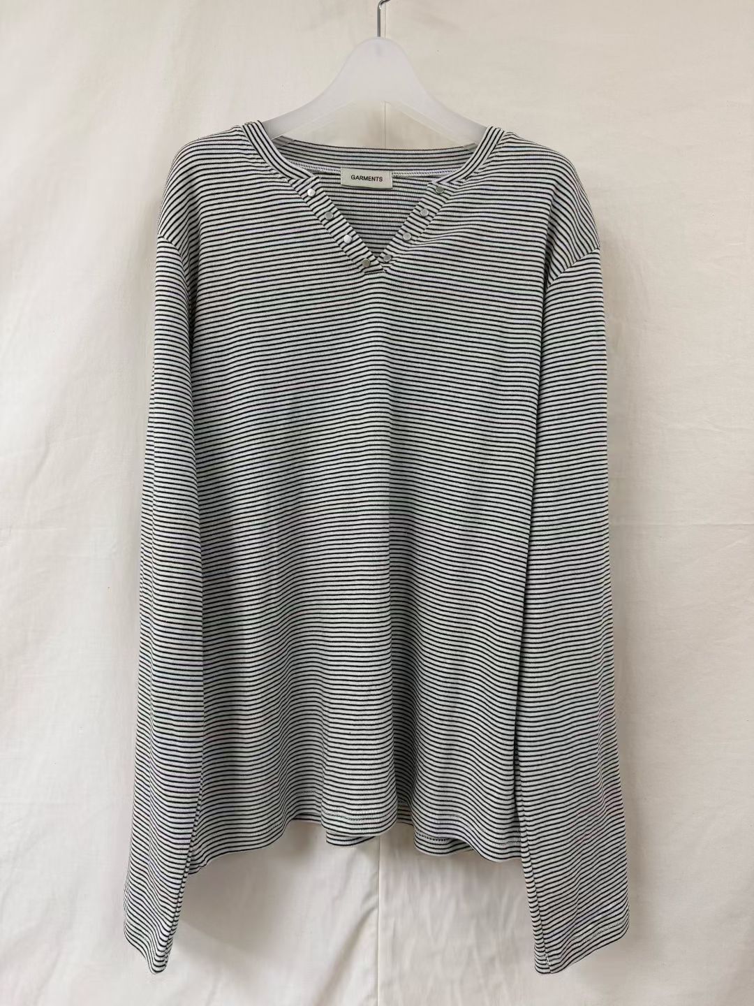 V領橫間長袖衫 GARMENTS-075T