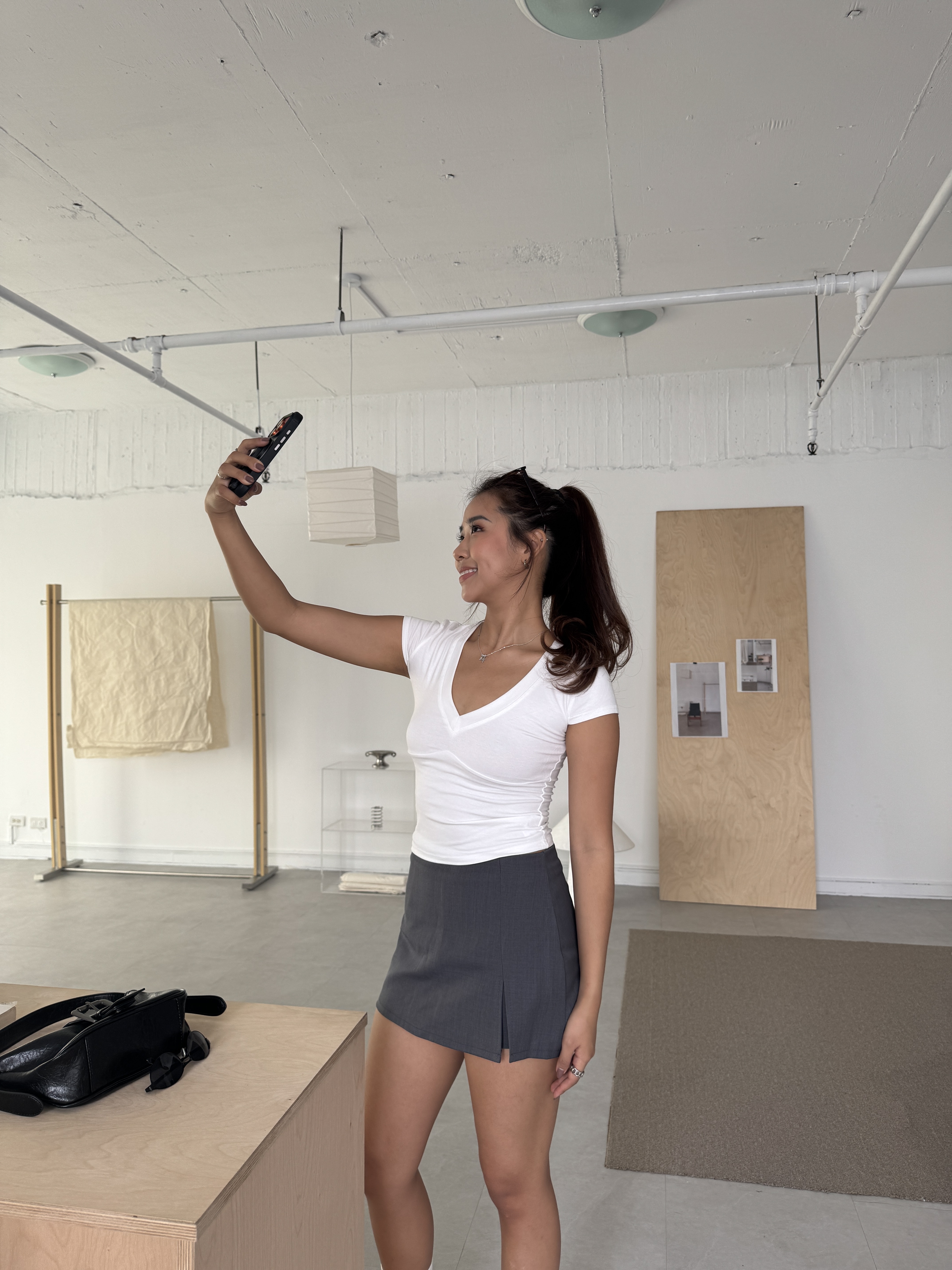 微辣V領修身短袖上衣(4色)