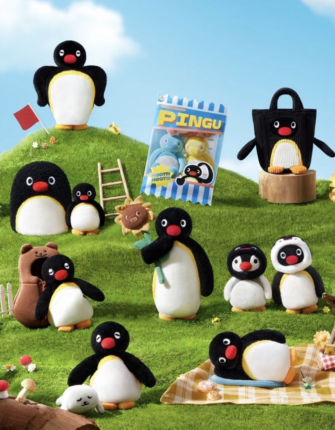 <2026最新款>PINGU 企鵝家族 MINI MEME 毛絨 娃娃 盲盒 掛件