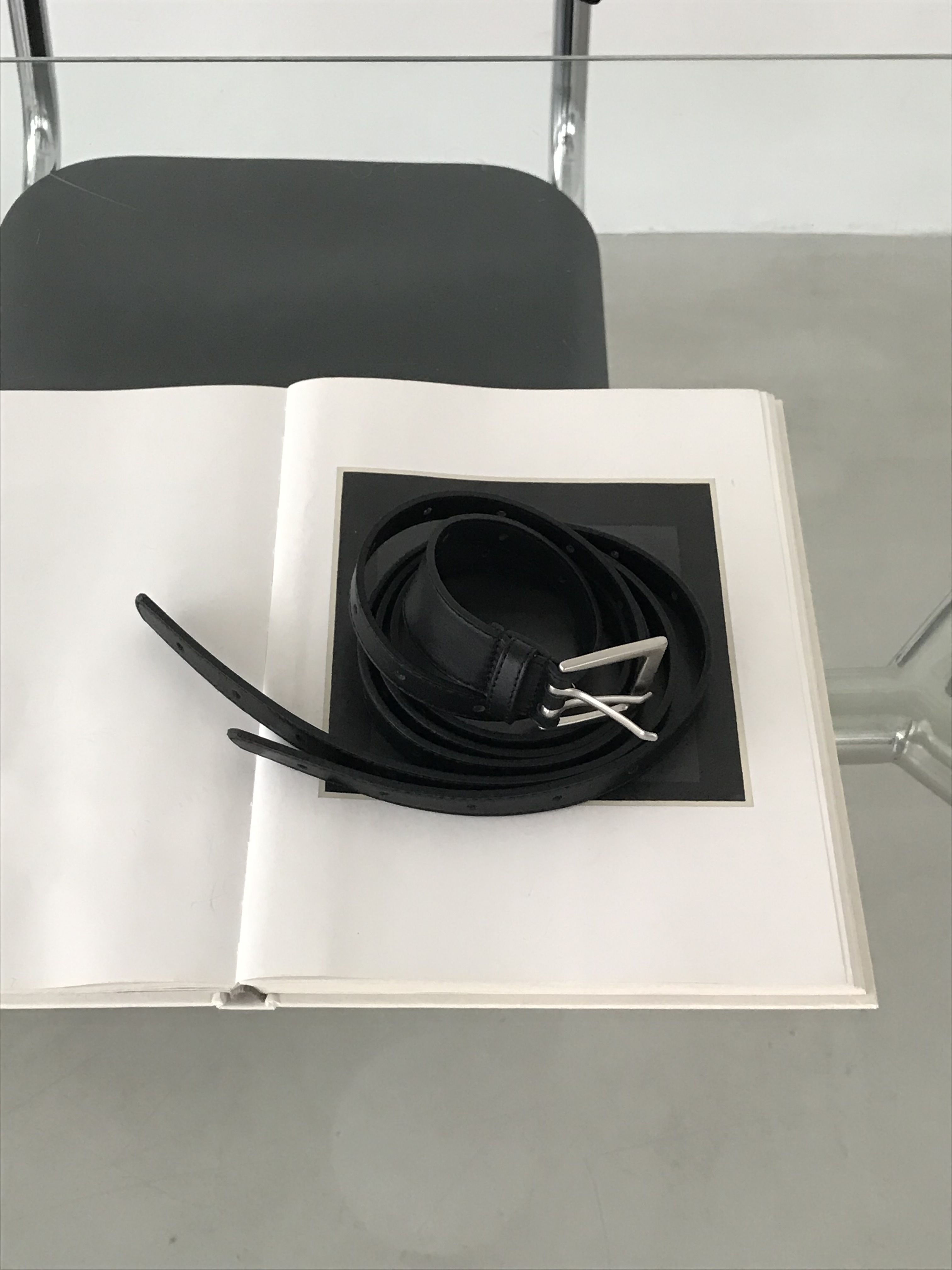 方釦雙條義大利牛皮皮帶