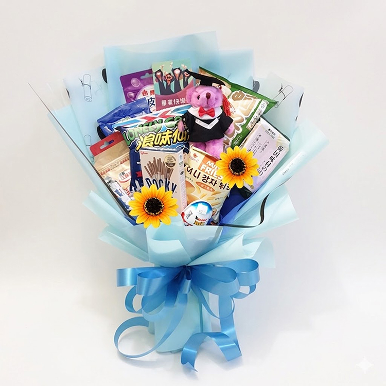 畢業熊熊零食大花束,畢業零食花束