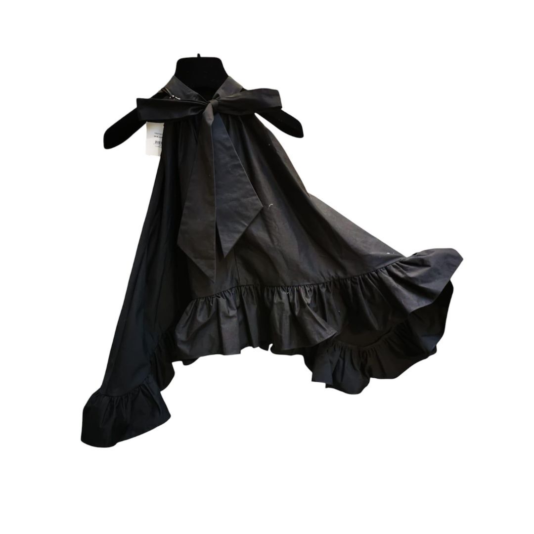 1EA0408-077 [EDWARD ACHOUR] Cassie Voluminous Two-Tone Top Black #100712/1039 (EU)