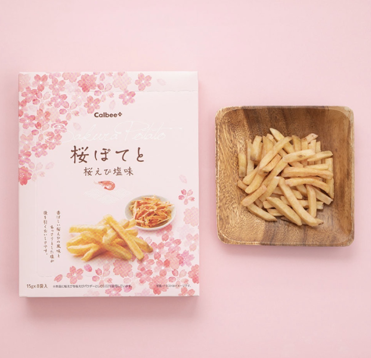 【季節限定】JP Calbee＋ 櫻花蝦鹽味粗薯條 8袋 7207 TK260409