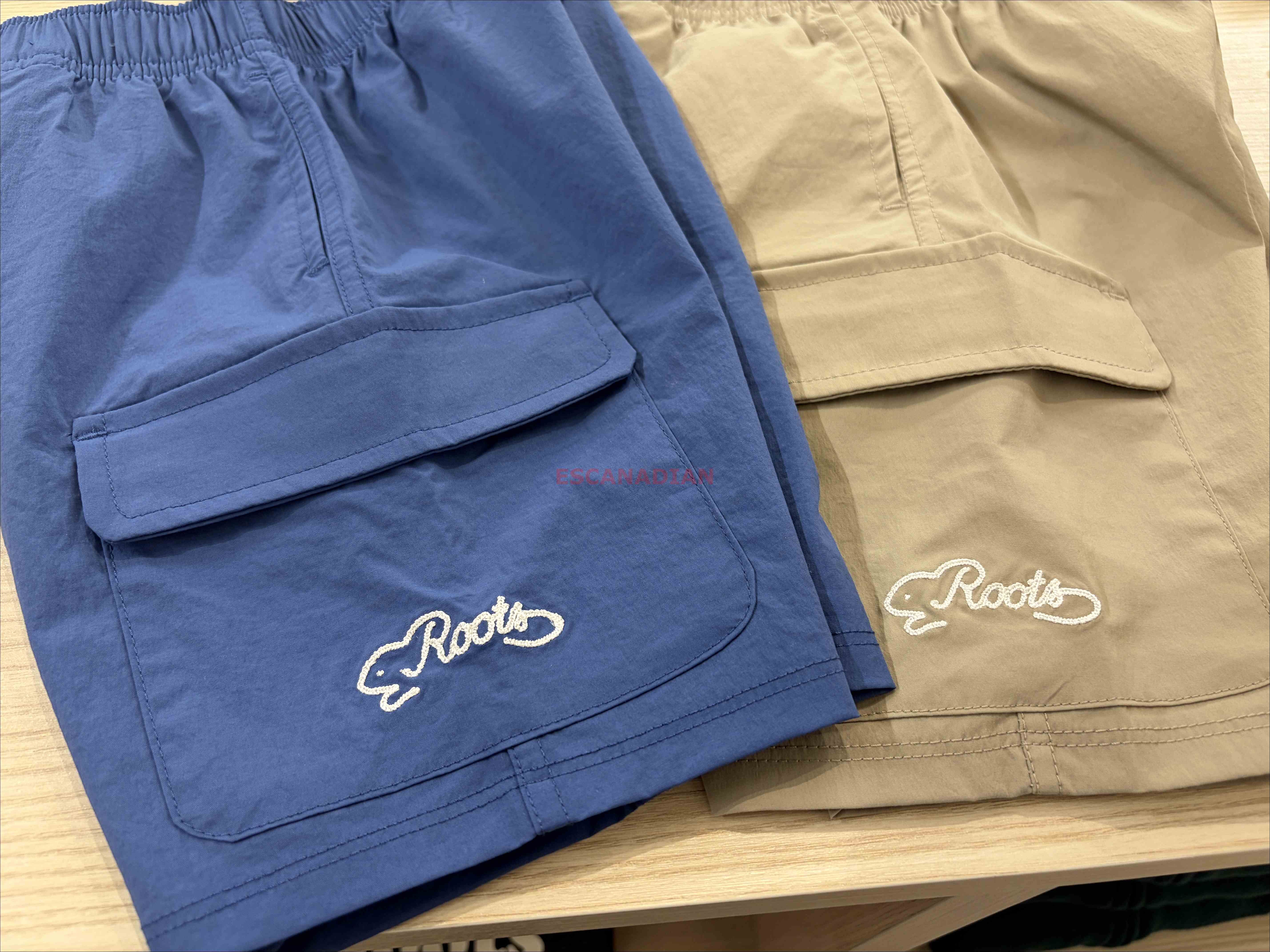 ROOTS 男大童 刺繡小海狸 防潑水 工裝設計 休閒短褲 (2色)