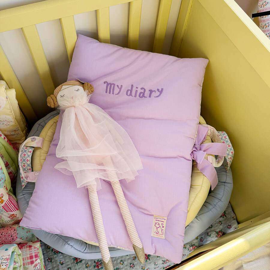 OOPS!｜外出折疊墊- My Diary 黃色/紫色 (可客製化姓名）