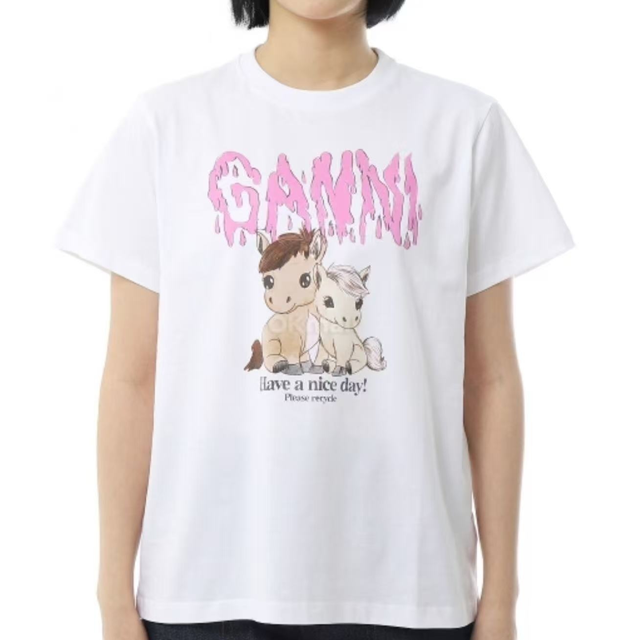 Ganni 小馬圖案 Tee 女款