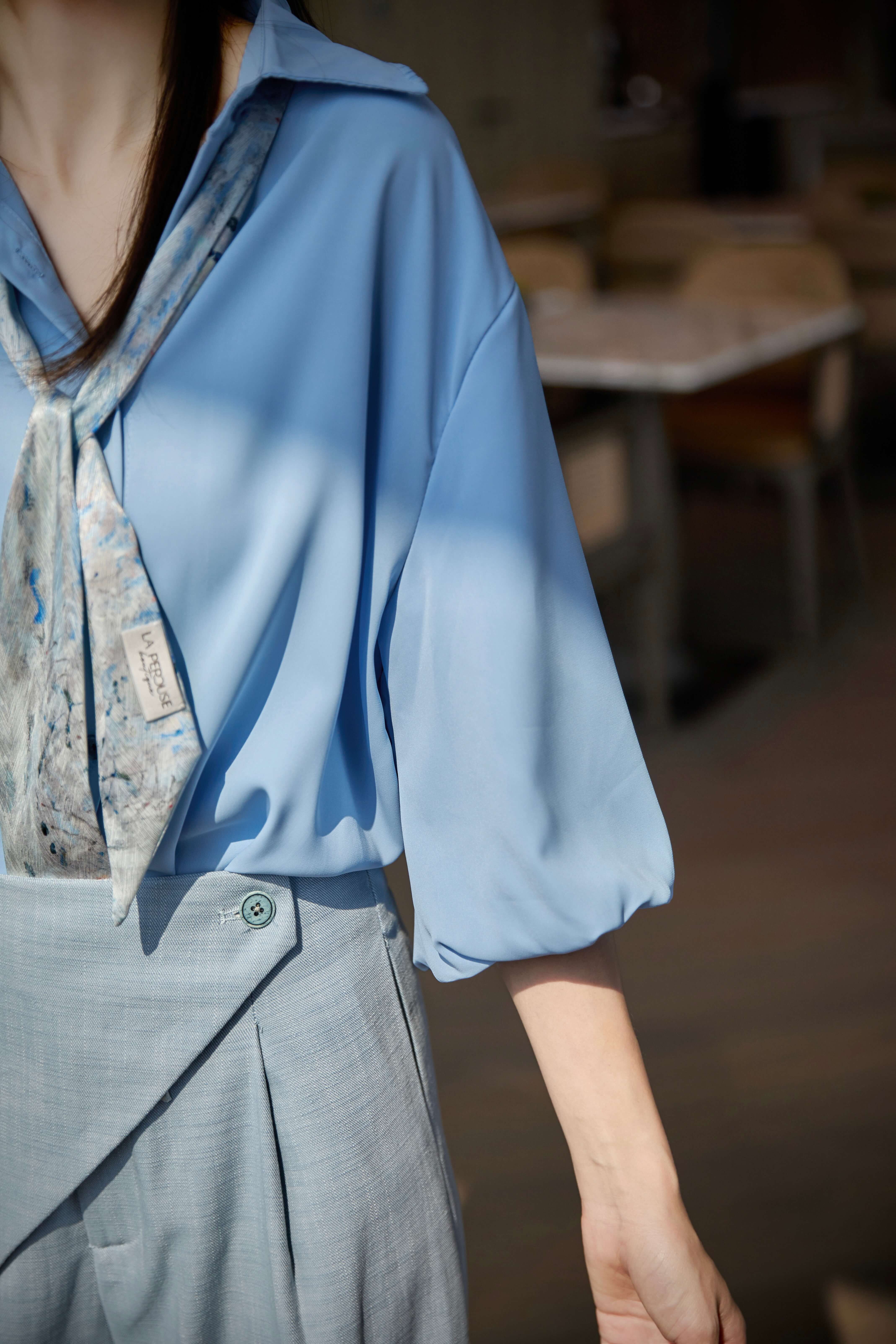 Twilly Balloon Sleeve Button Down Shirt_SH264L13