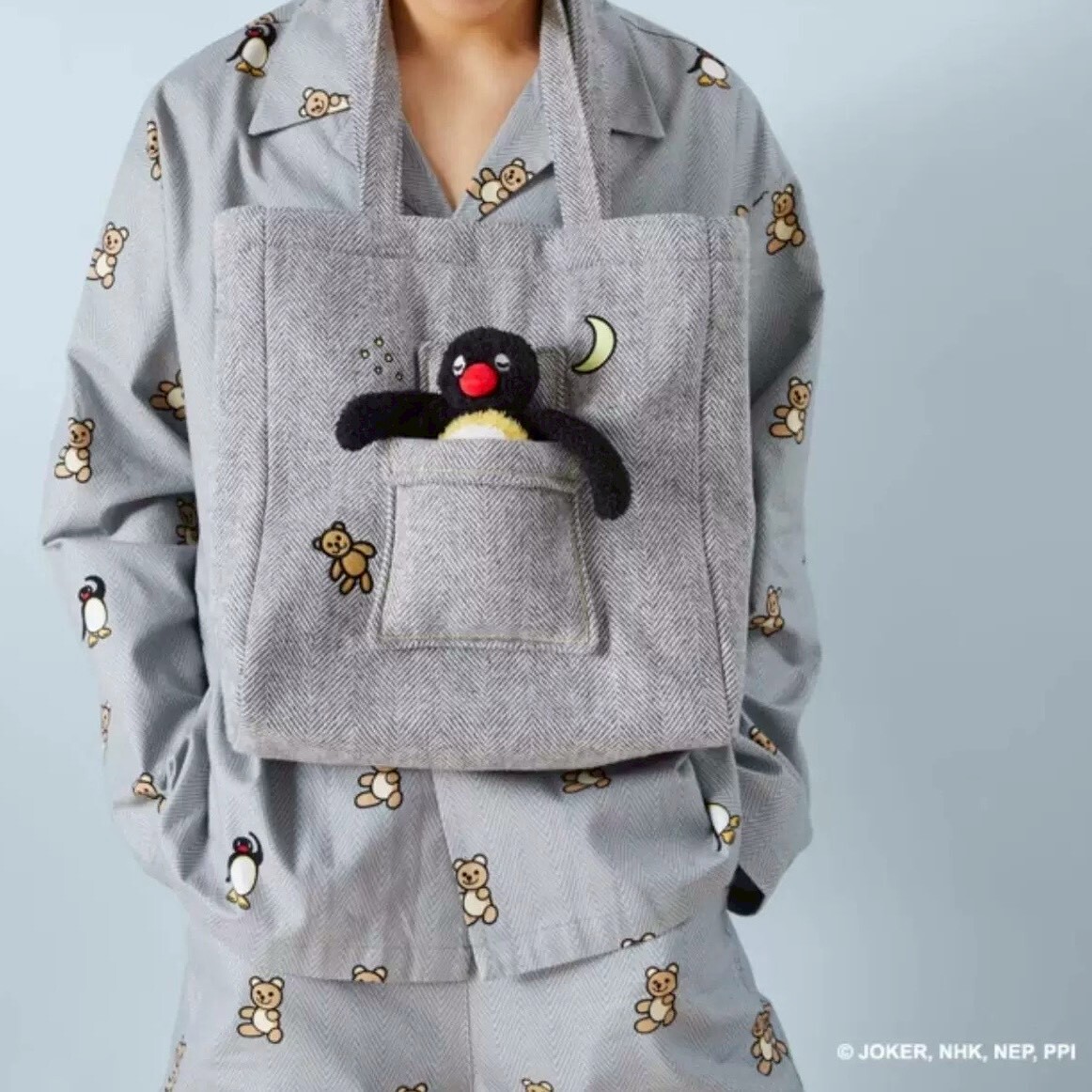 PINGU 企鵝家族 陪你入眠系列 玩偶肩背包