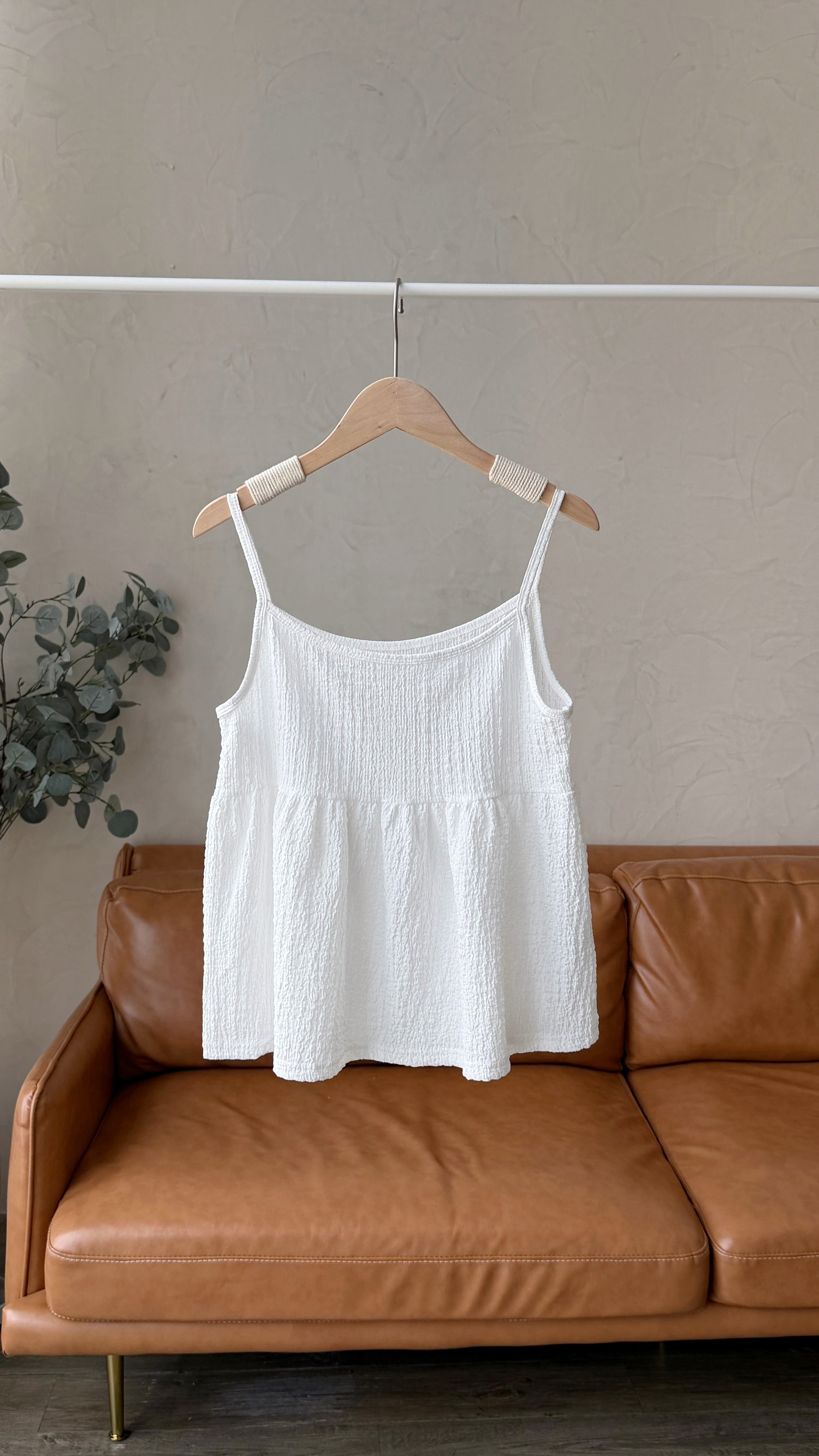 KR531 泡泡料吊帶娃娃背心-2色