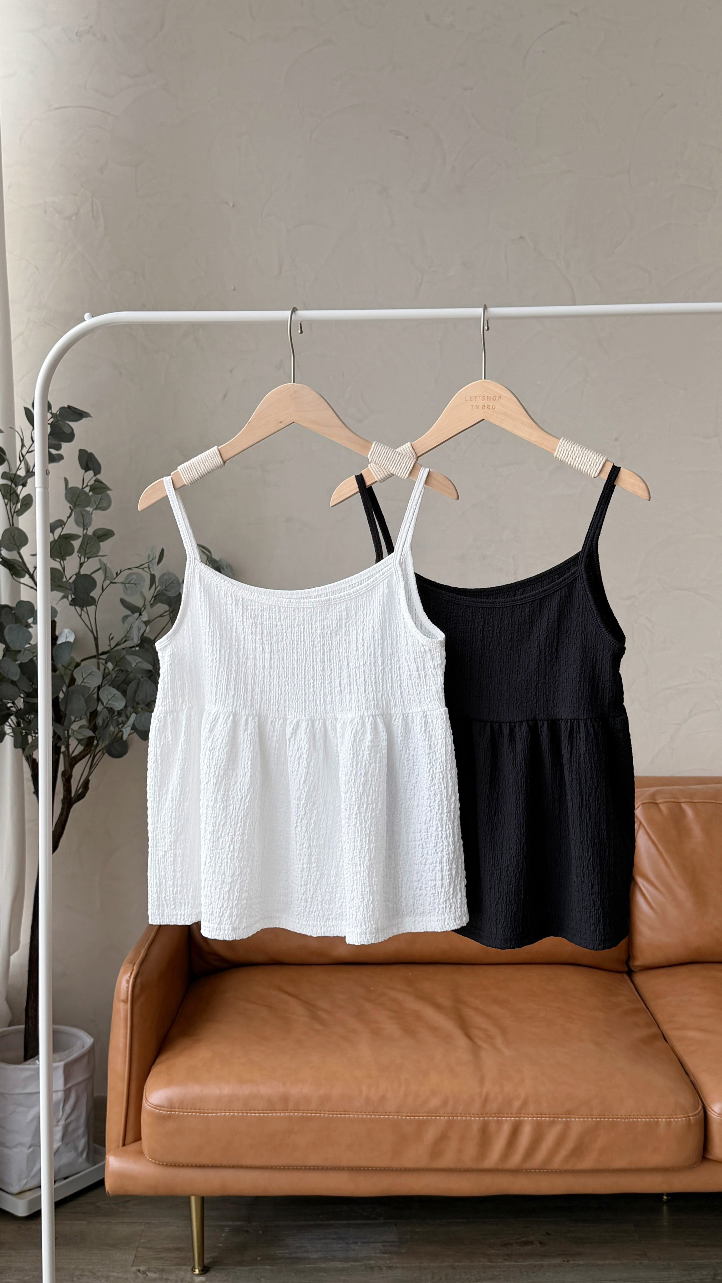 KR531 泡泡料吊帶娃娃背心-2色