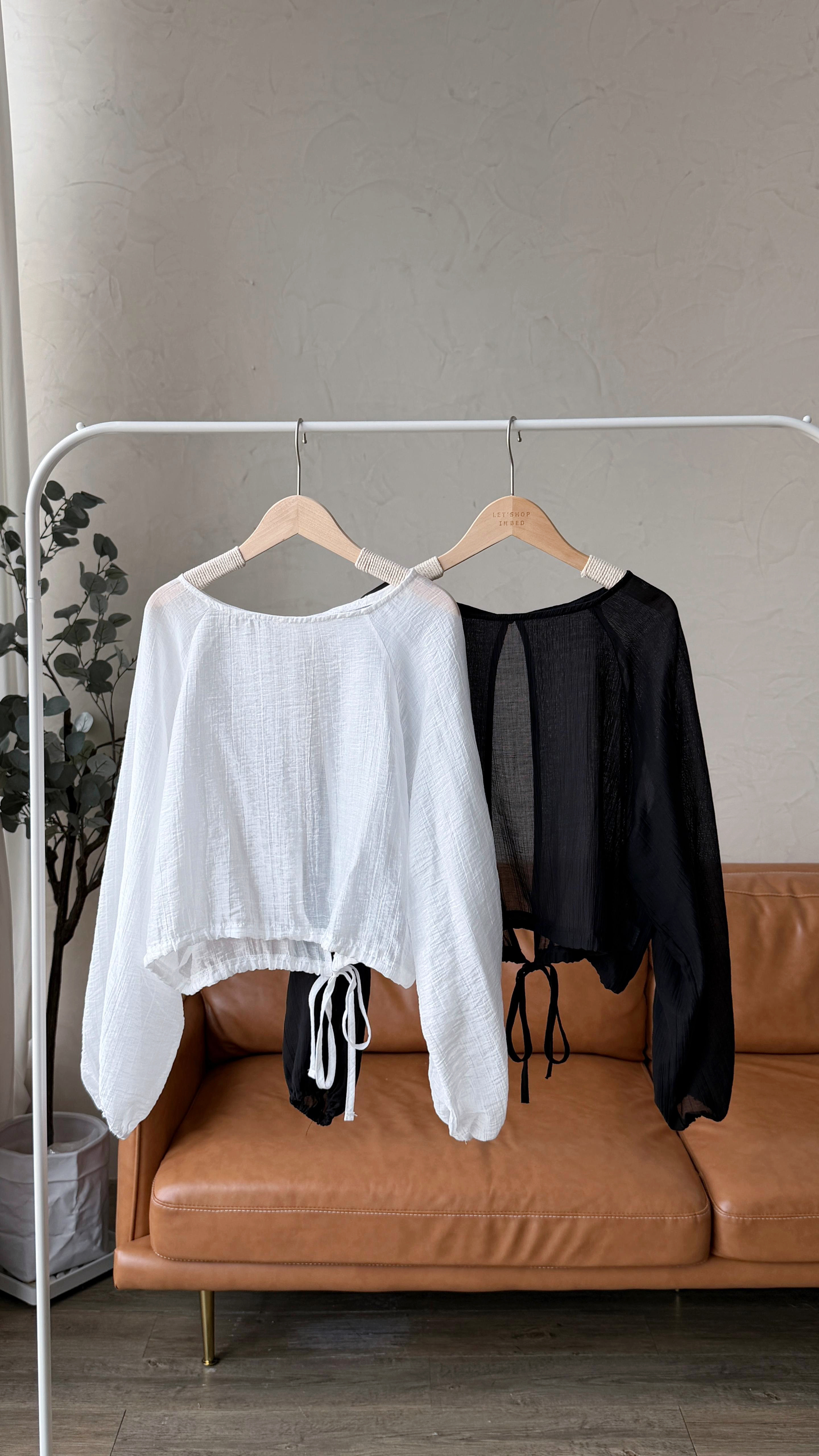 KR532 前後2穿透薄外套TOP-2色