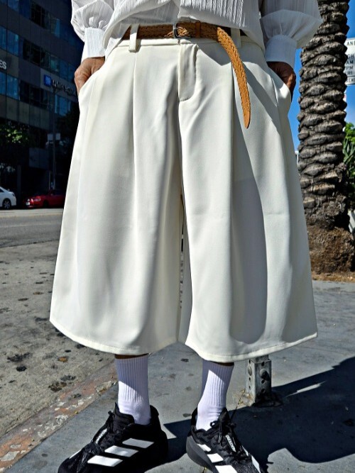 雙褶休閒西裝短褲