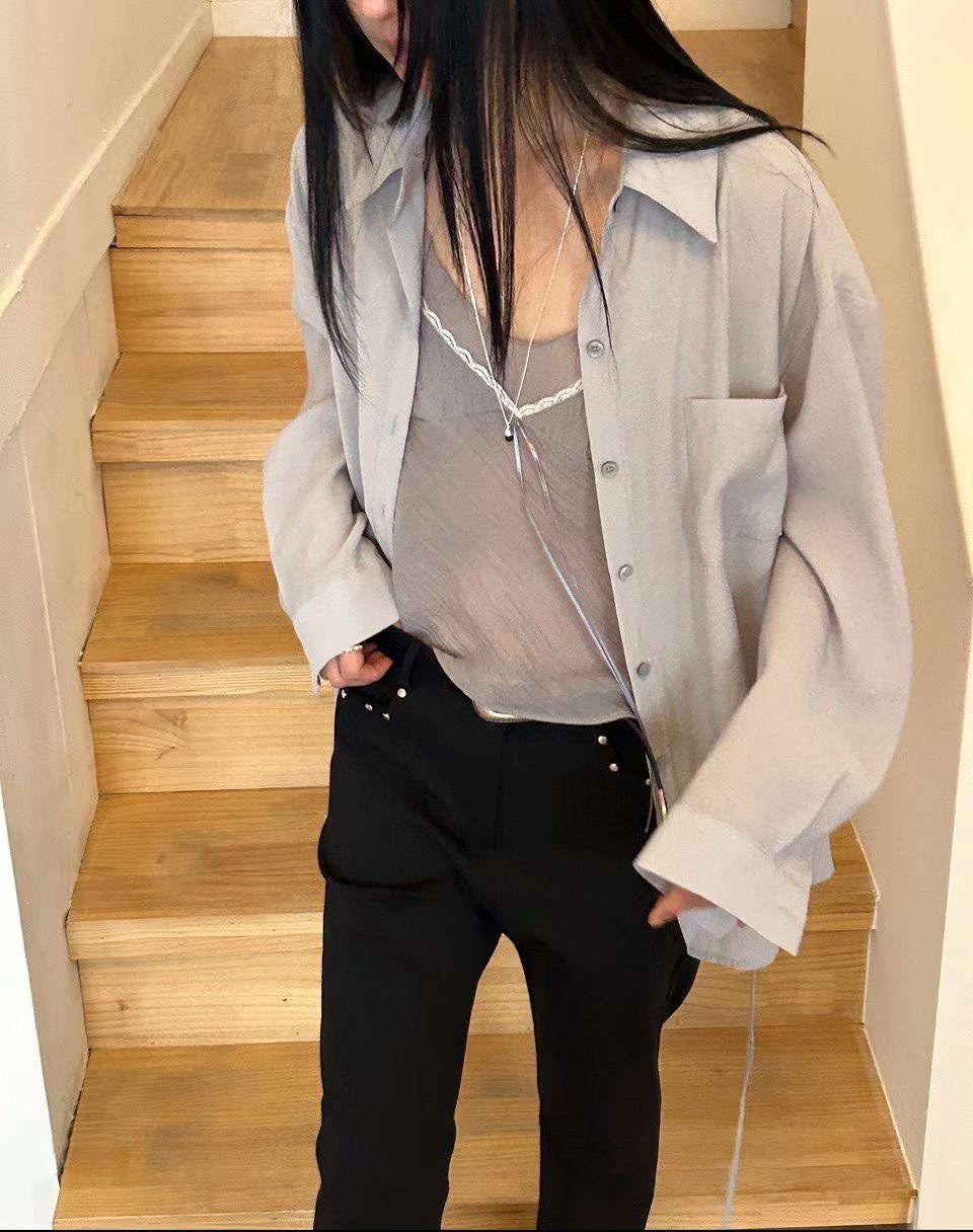 A02-透紗甜美兩件式背心(奶杏/霧藍灰)